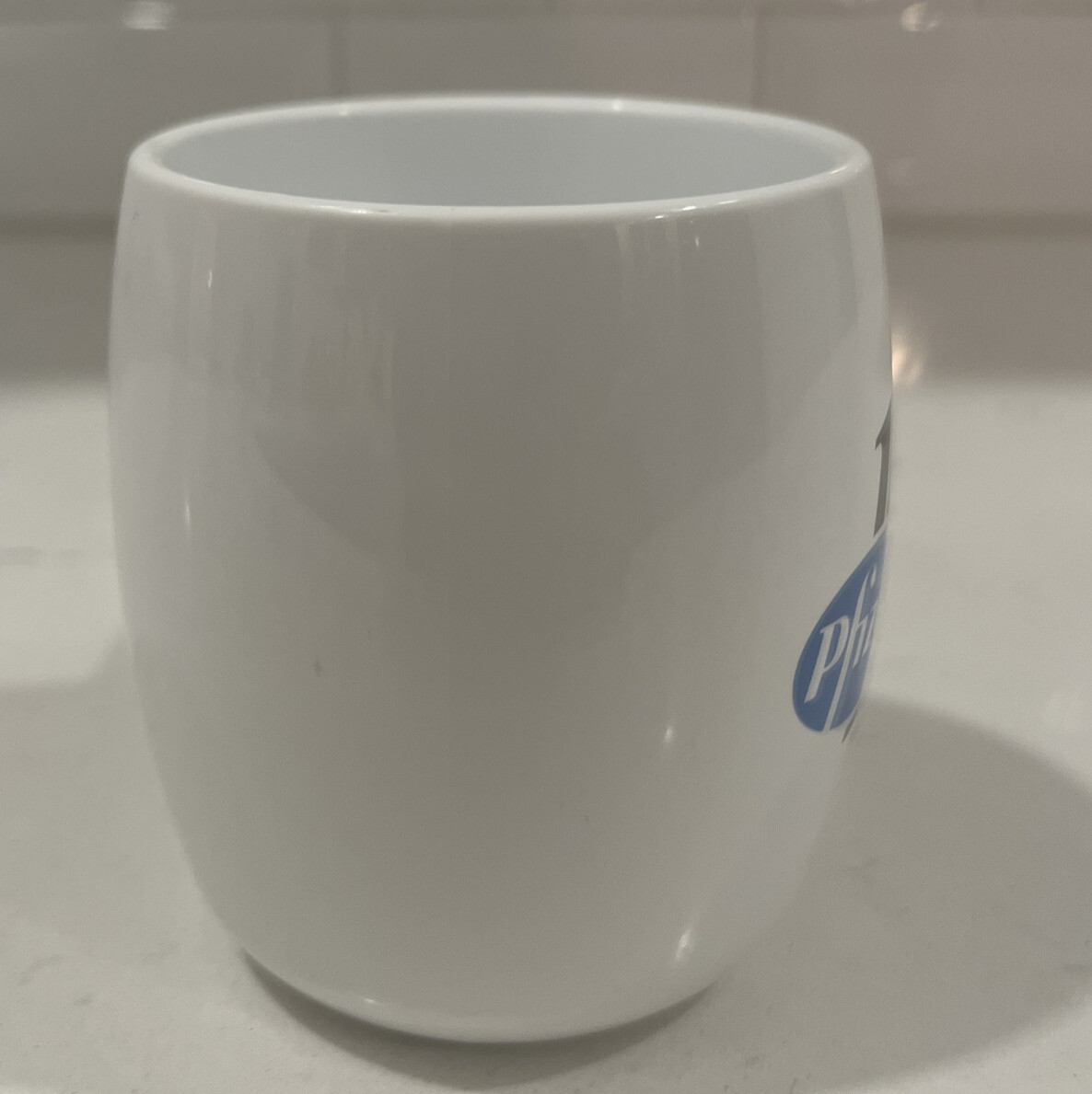 Pfizer 150 Logo Mug Pharmaceutical Company PHARMA Hard Plastic Cup Unused NEW