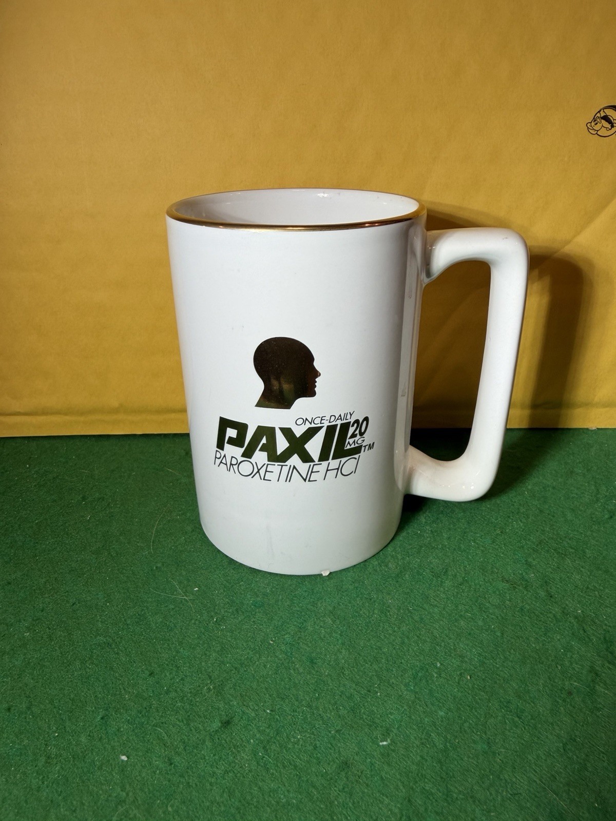 PAXIL Promotional Coffee Mug Cup Big Pharma Swag Psych Mental Anxiety Drug