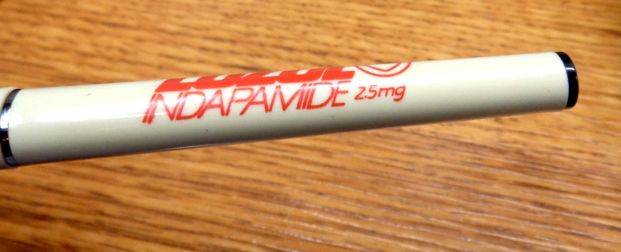 BEROL CONTEMORA XF USA Pharmaceutical Drug Rep Ink Pen LOZOL Indapamide WORKS!
