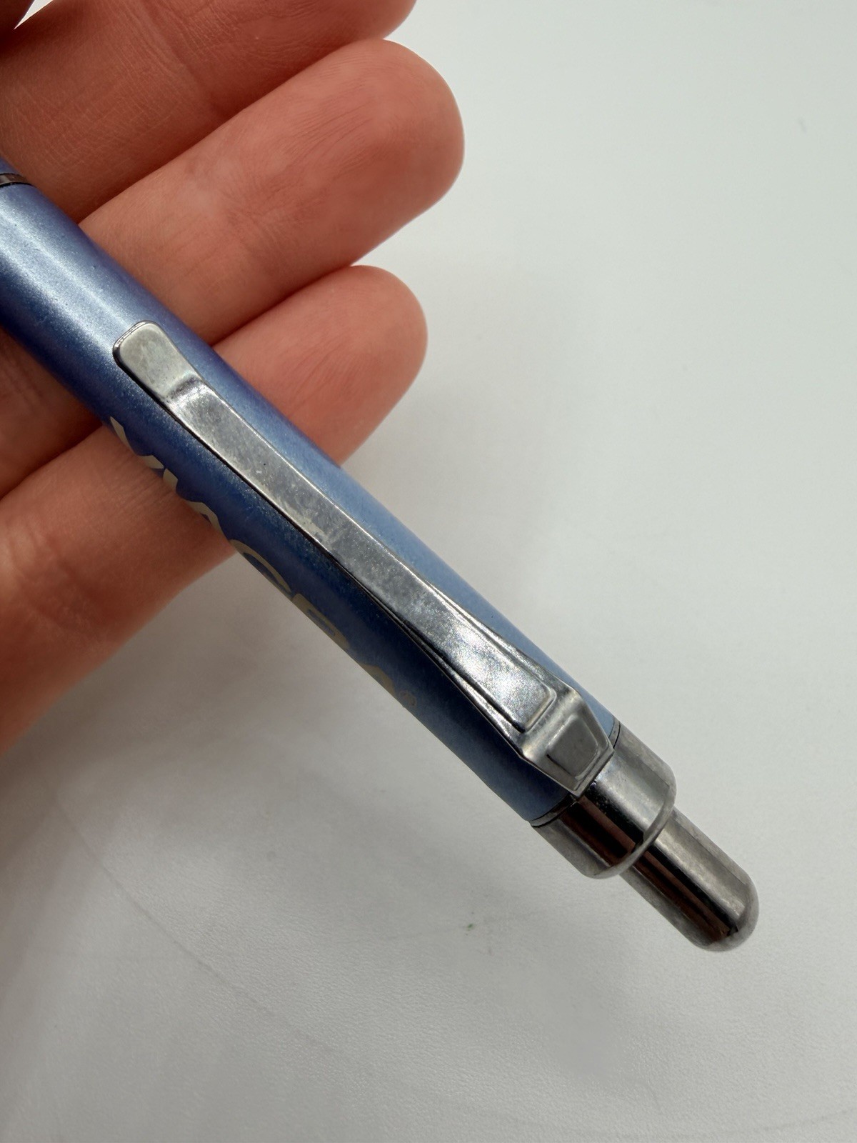 Viagra Metal Twist Pen Drug Rep Black Ink Collectible Works Frosted Blue