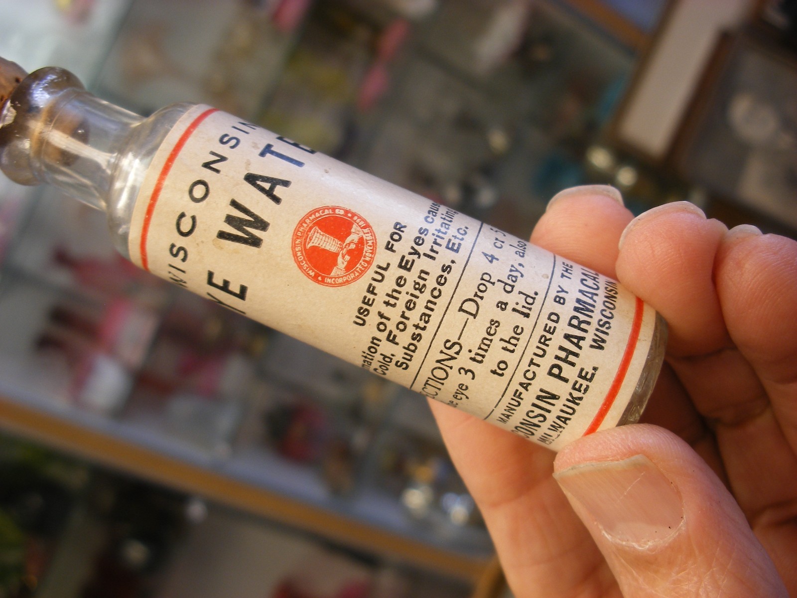 Vtg Medical Remedy Pharmacy Quack Cure – Wisconsin Pharmacal Co. Eye Water 1922
