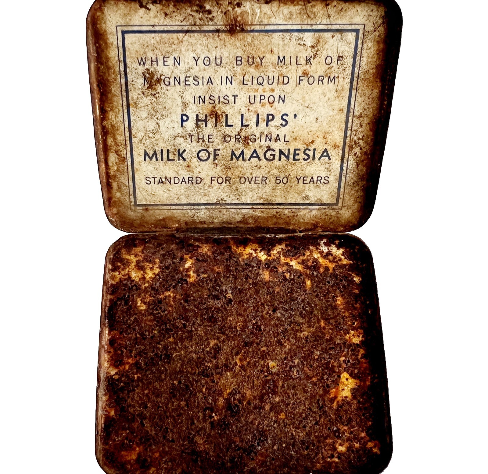 Phillips Milk Of Magnesia Tablet Tin 1950s Antique Medical Collectibles E72