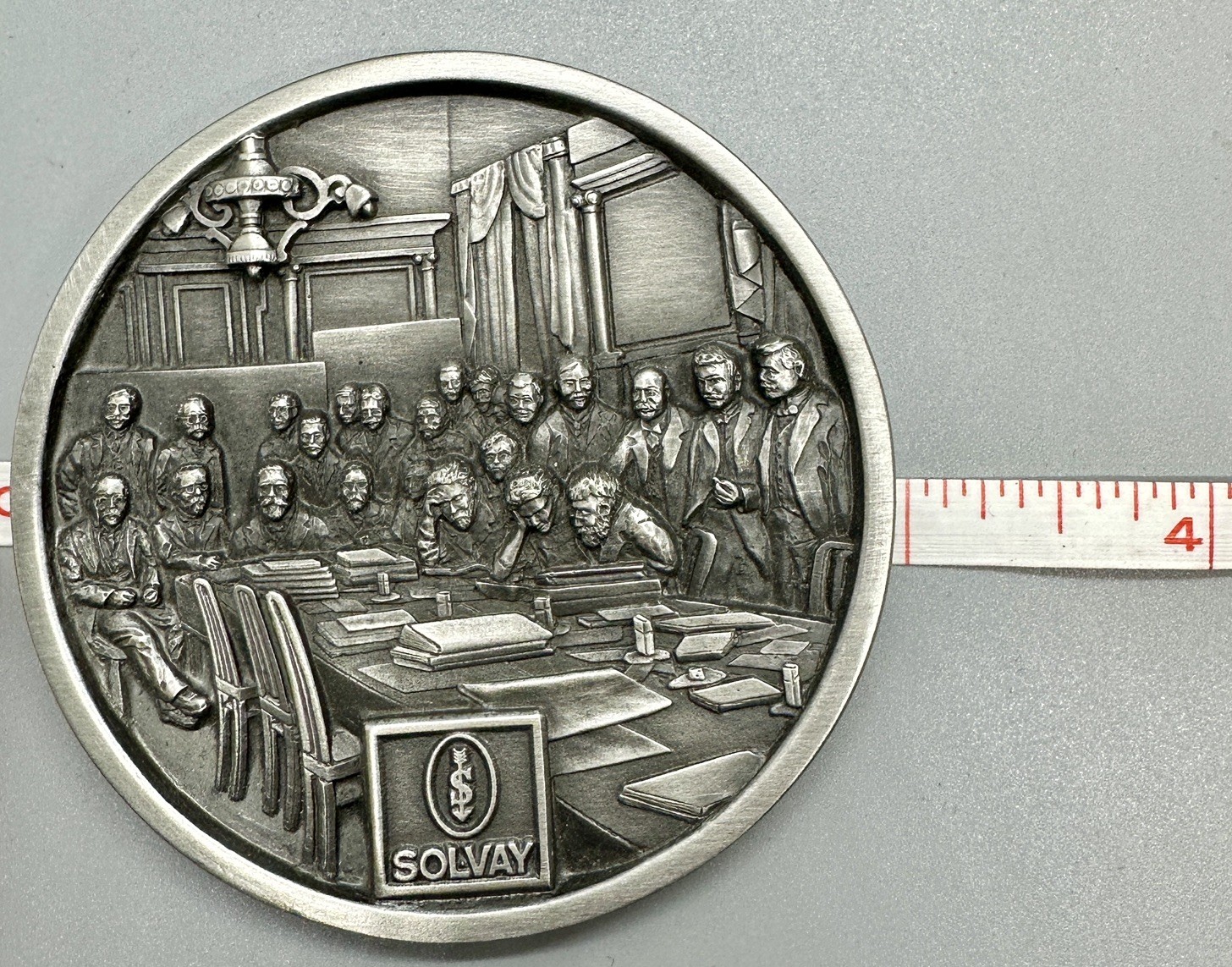 Solvay Pharmaceuticals Commemorative Medallion Coin Pewter 1991 Limited Edition