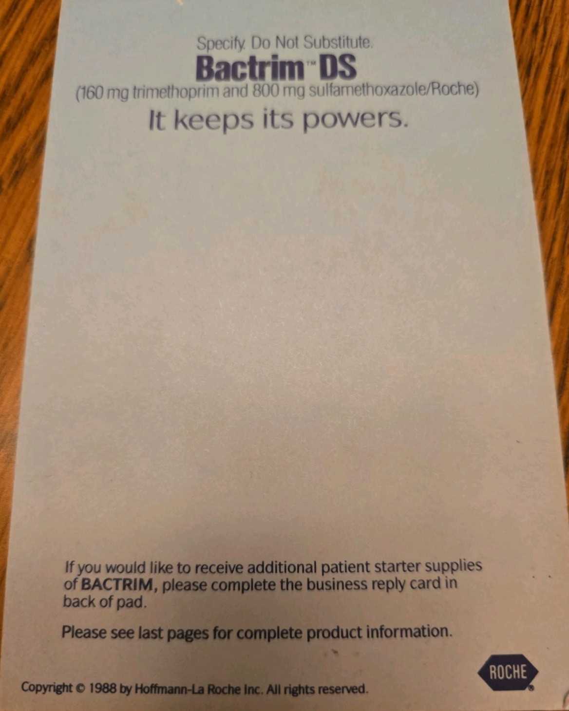 Bactrim Note Pads x3 Pharmaceutical Drug Rep Promo Vintage