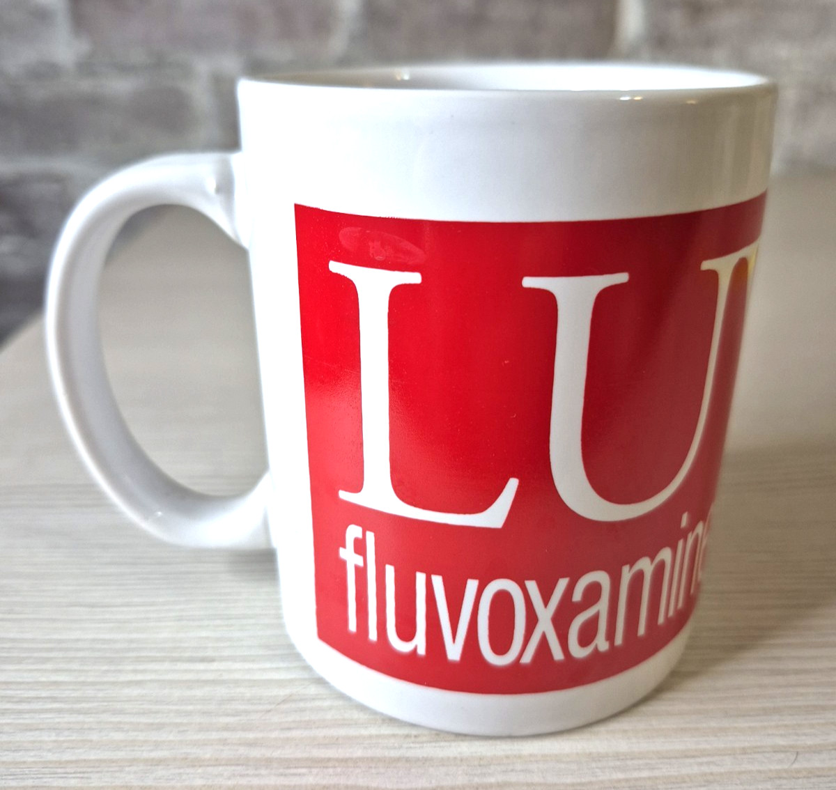 Luvox Fluvoxamine Maleate Tablet Pharmaceutical Advertising Coffee Cup Mug