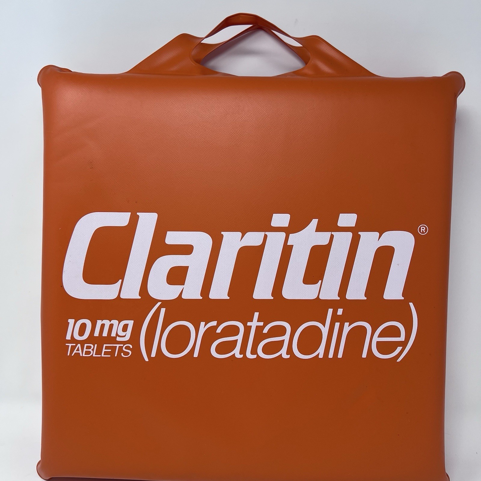 2 Claritin Plastic Stadium Cushions Advertising Promotional