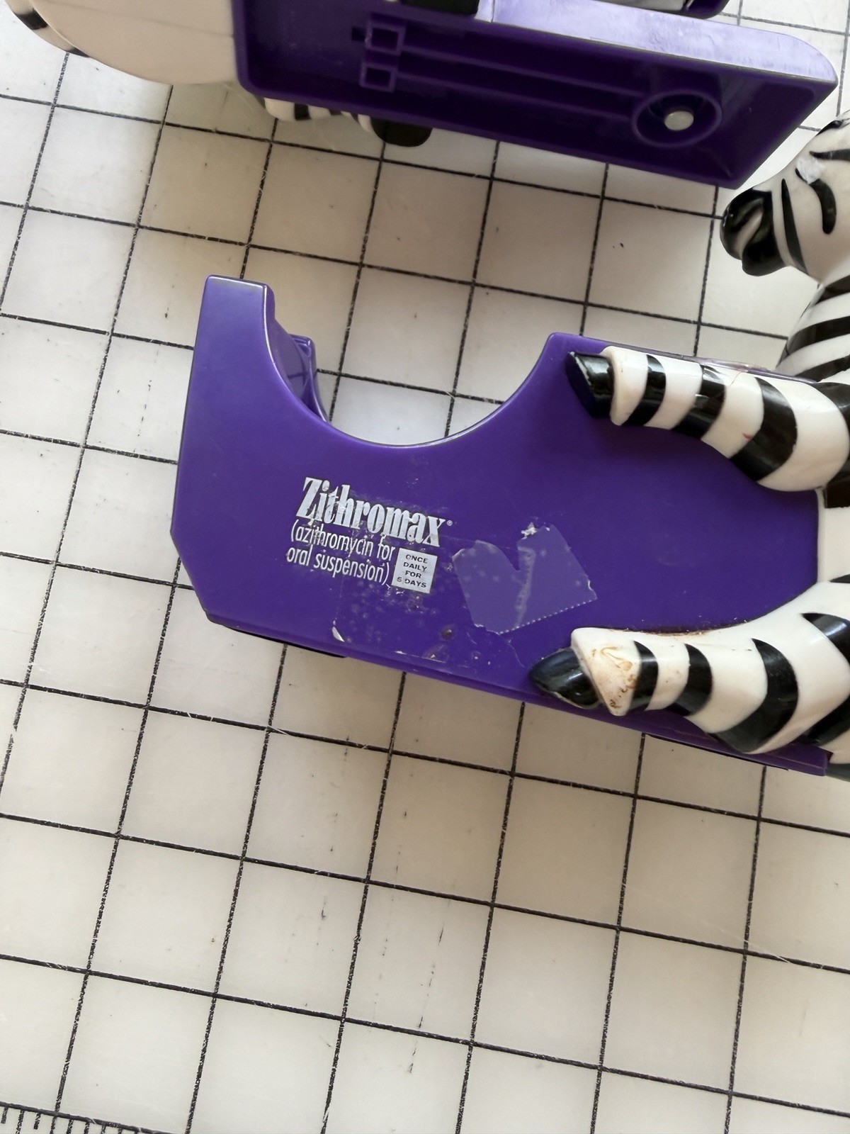 Zebras Stapler & Tape Dispenser Advertising, Pharmaceutical Collectible Zithro