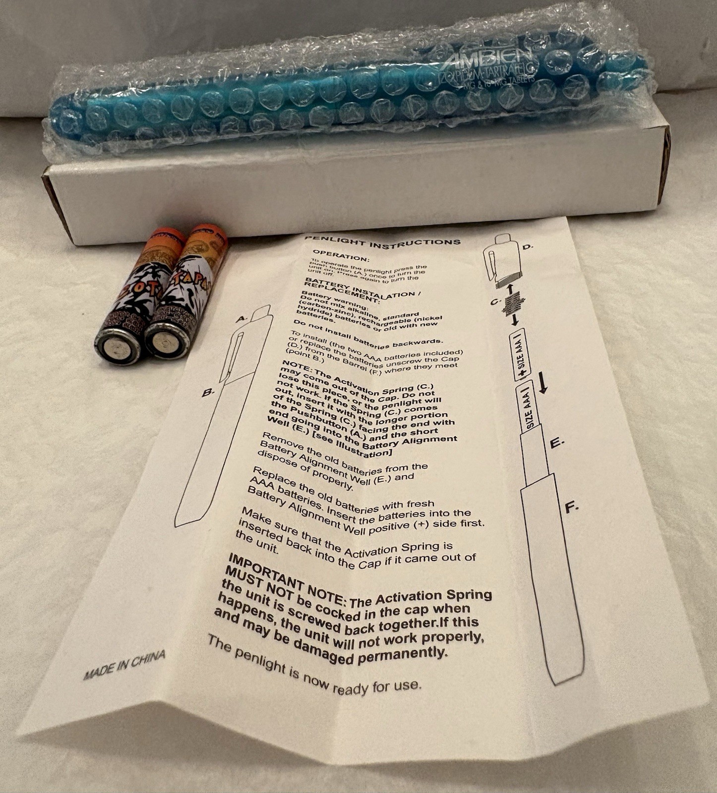 VTG 2004 AMBIEN PENLIGHT PHARMA ADVERTISING DRUG REP LOGO NEW RARE