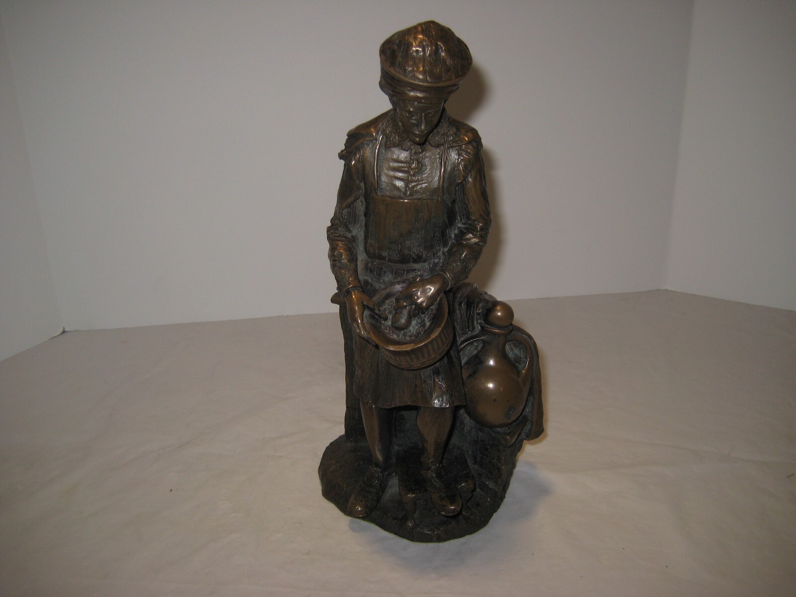 18th Century Apothecary Sculpture # 502 By Rick Lewis Cast Metal Sculpture
