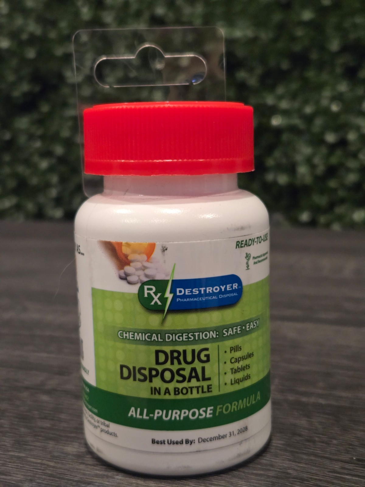 New Rx Destroyer Drug Disposal Bottle Pharmaceutical Disposal Dirty Exterior