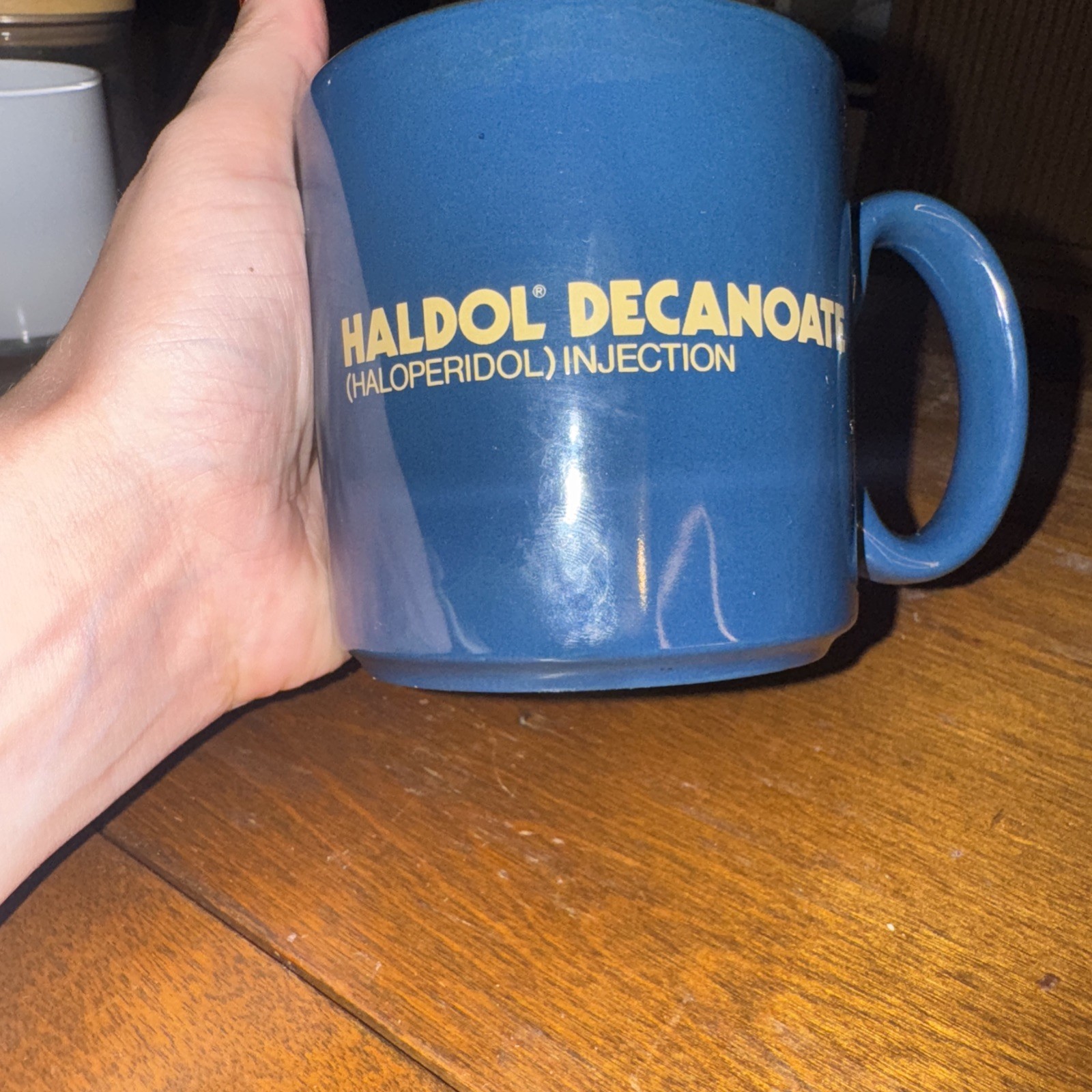 Vintage Pharma Advertising HALDOL Ceramic Coffee Mug Antipsychotic Haloperidol