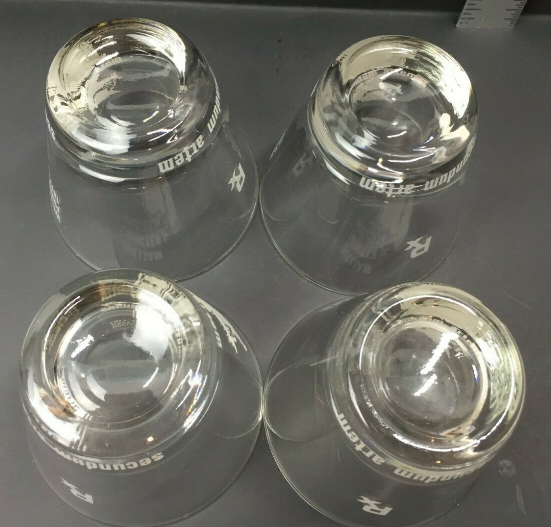 4 William Procter Jr Secundum Artem RX Rocks Drinking Water Glasses