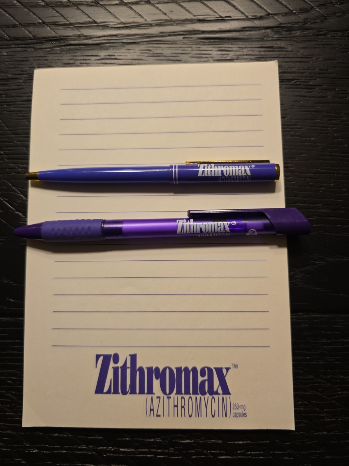 Zithro Metal Plastic Pens Notepad Pharmaceutical Drug Rep Promos Vintage WRITES