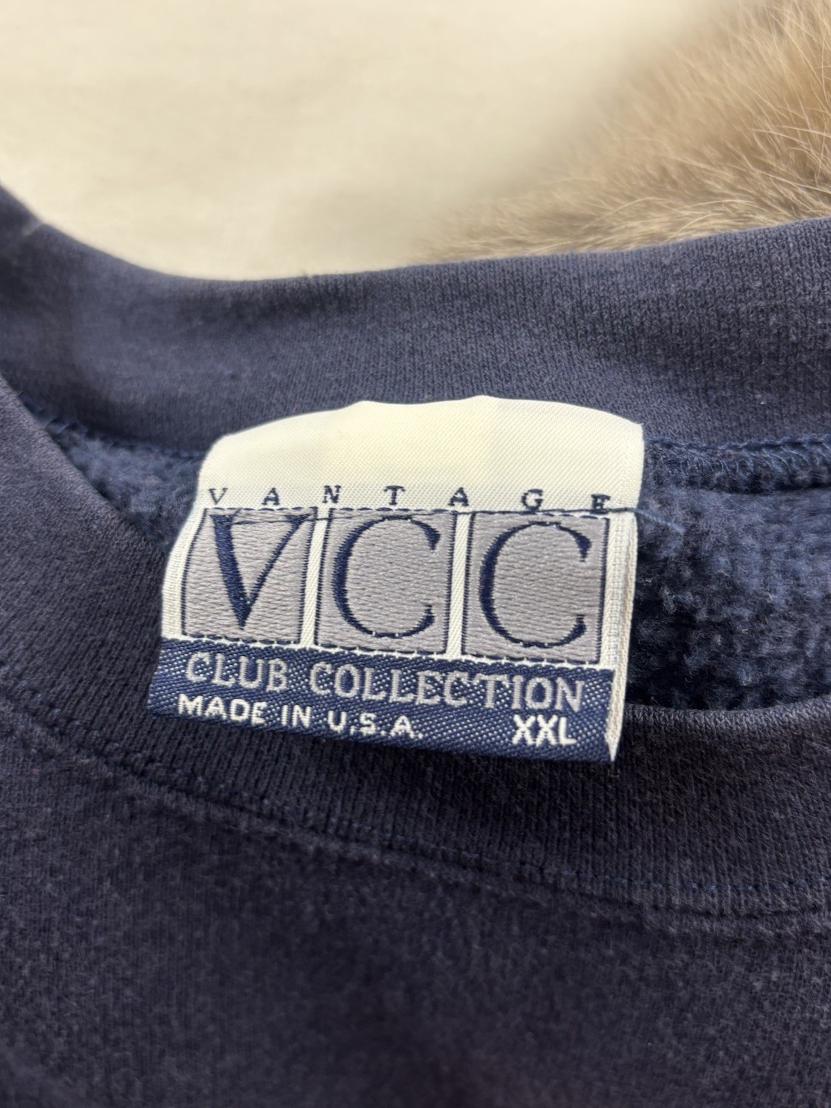 PHARMACIA & UPJOHN R & D Crewneck Sweatshirt XXL Navy Drug Co Vtg