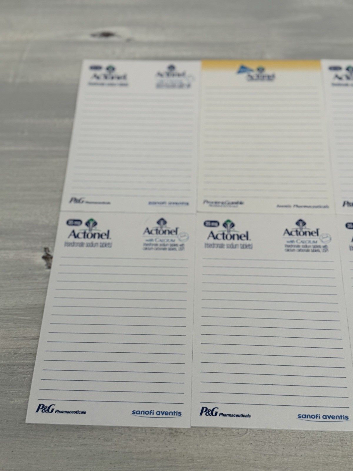 Actonel Sodium Tablets Pharmaceutical Drug Rep Notepad Sticky Notes Drug Rep