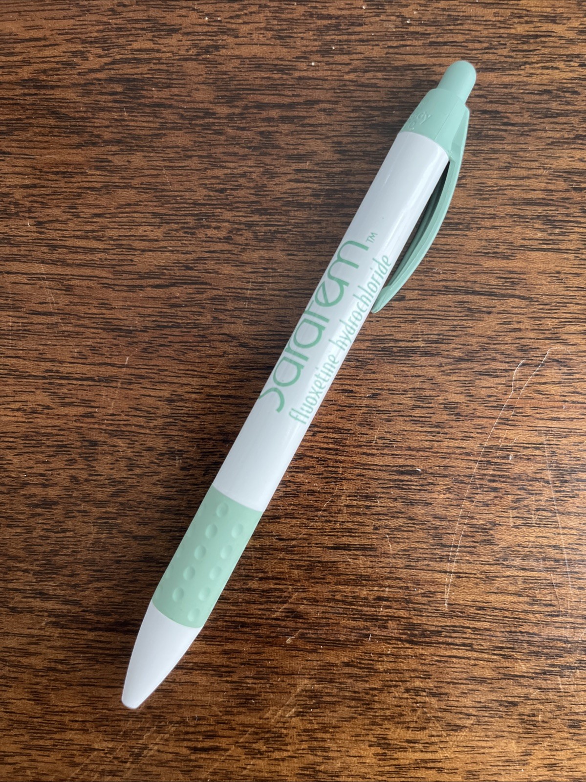 Rare SARAFEM Eli Lilly Medical Drug Rep Pharmaceutical Pen White Green PMDD