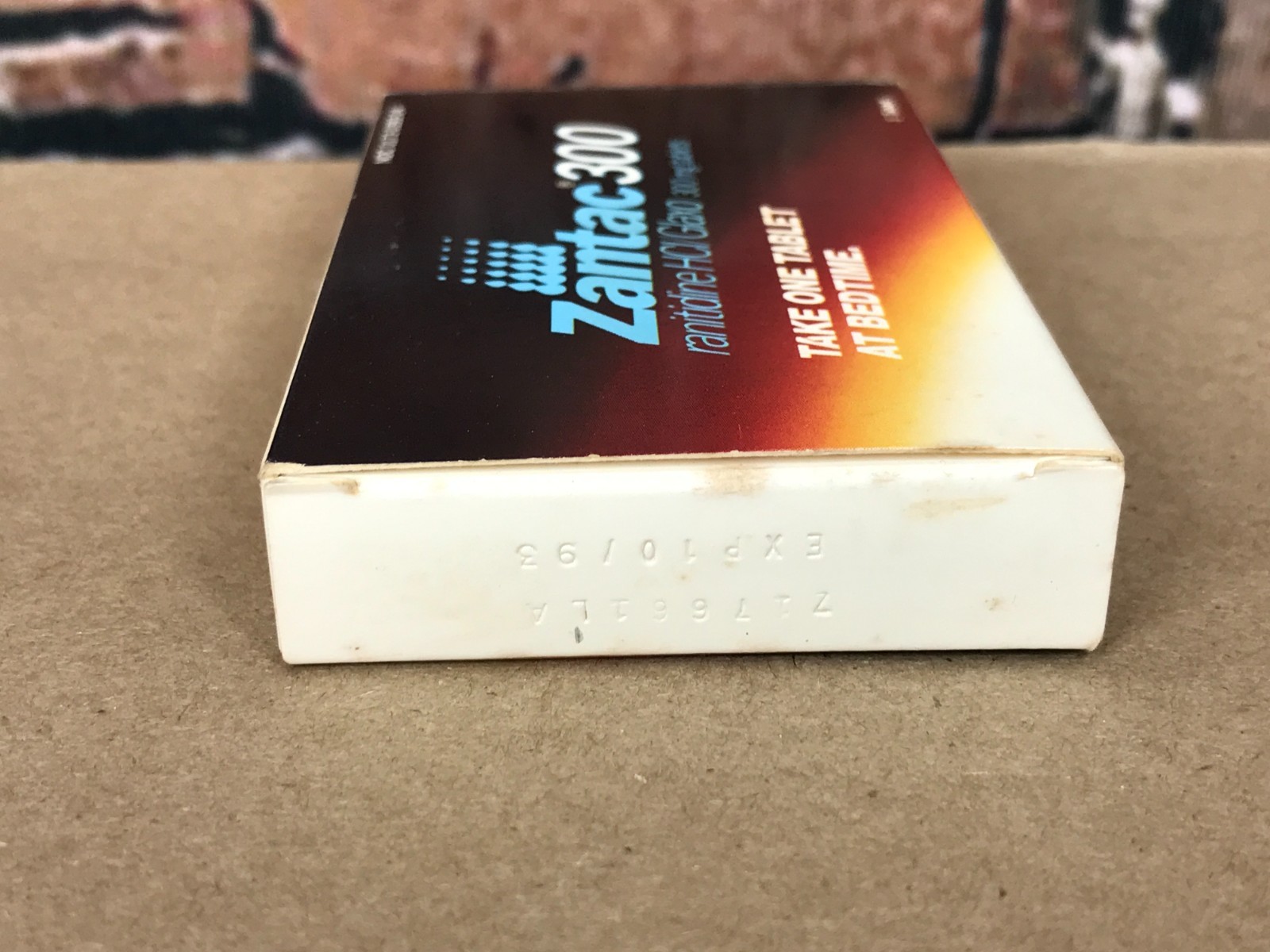 EMPTY – Vintage 1990’s Pharmaceutical Drug Box Glaxo Zantac 300 Pharma Advert