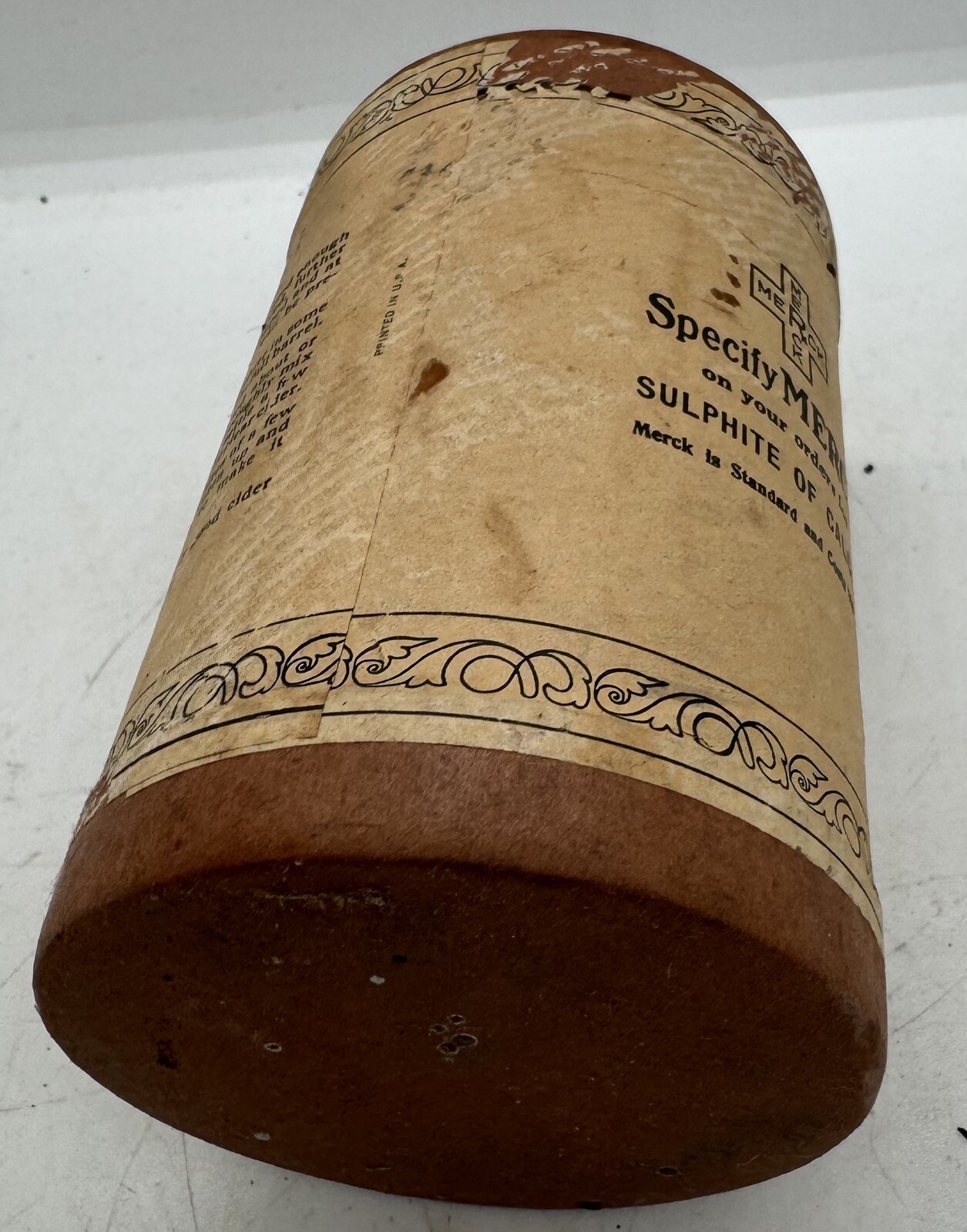 Antique – Vintage MERCK Medical Tin Sulphite of Calcium Sealed