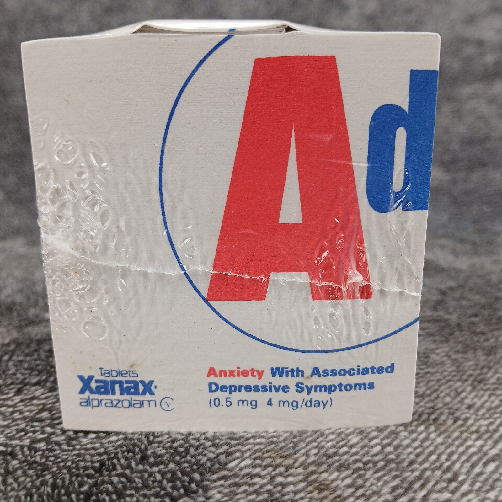 Vtg Xanax Pharmaceutical Advertising Post It Note Cube 90s Alprazolam READ 1992