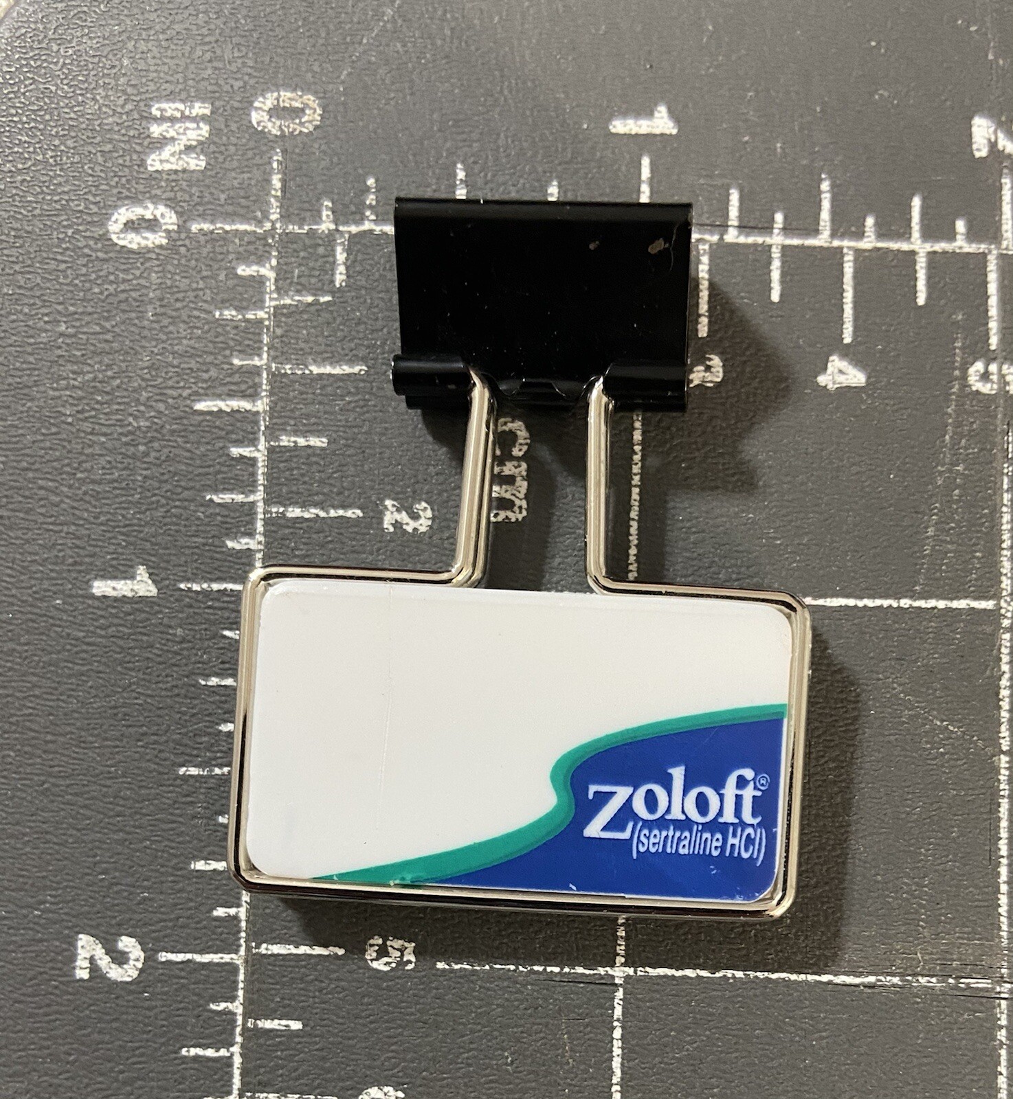 Zoloft Brand Logo Pharmaceutical Advertising Binder Clip Sales Promotional Item