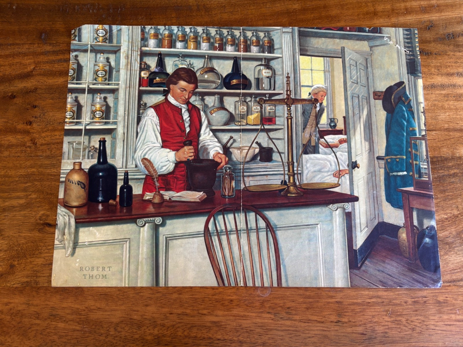 1950s Antique Prints lot (5) History of Pharmacy Parke Davis & Company 16″ x 12″