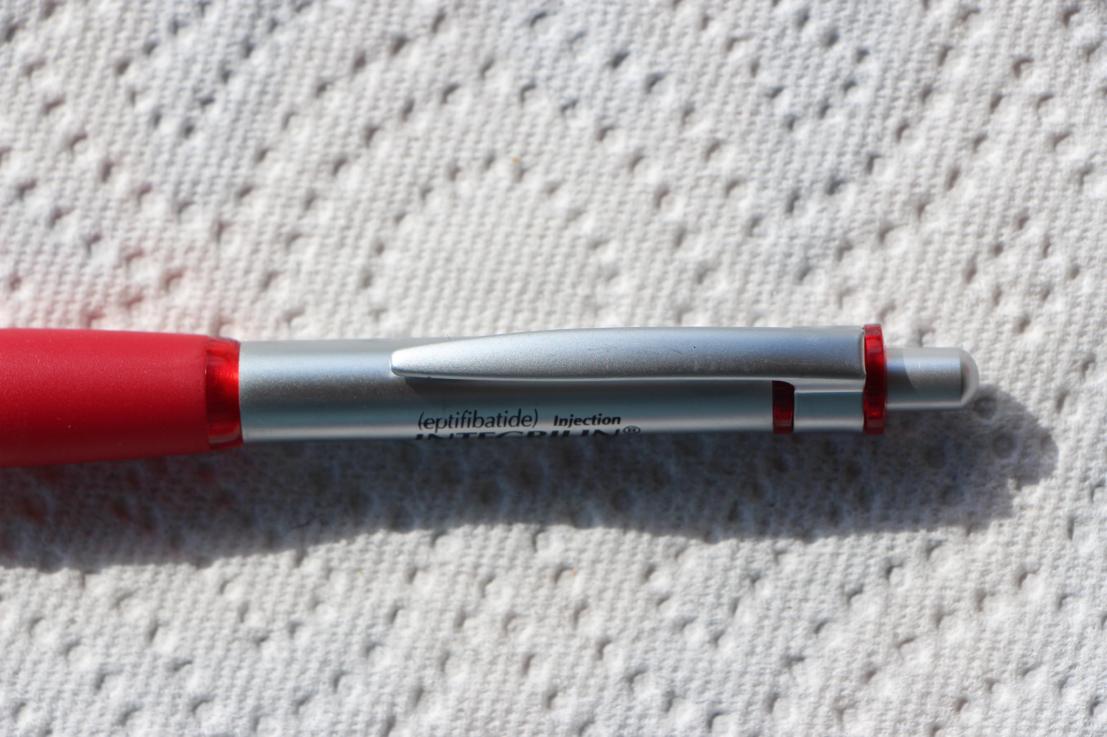 Drug Rep 3 New ( Integrilin ) Silver w/ Red Comfort Grips Smooth Writers