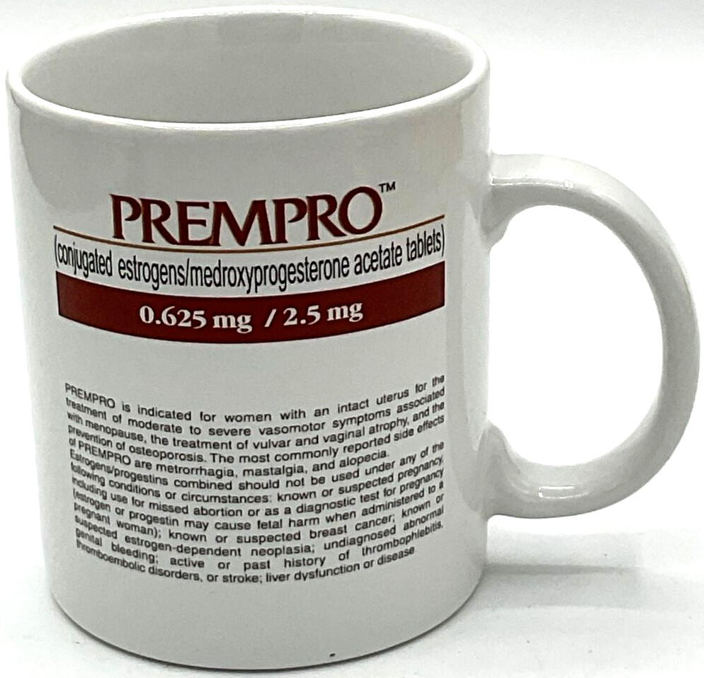 Pharmaceutical Rep Promo Prempro Coffee Mug Advertising Giveaway Menopause