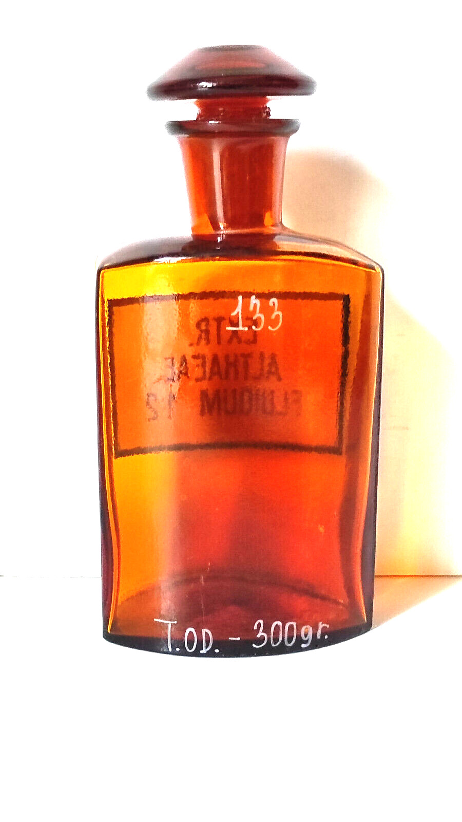 EXTR. ALTHAEAE FLUIDUM 1:2, Vintage Glass Apothecary Pharmacy Brown Bottle 250ml