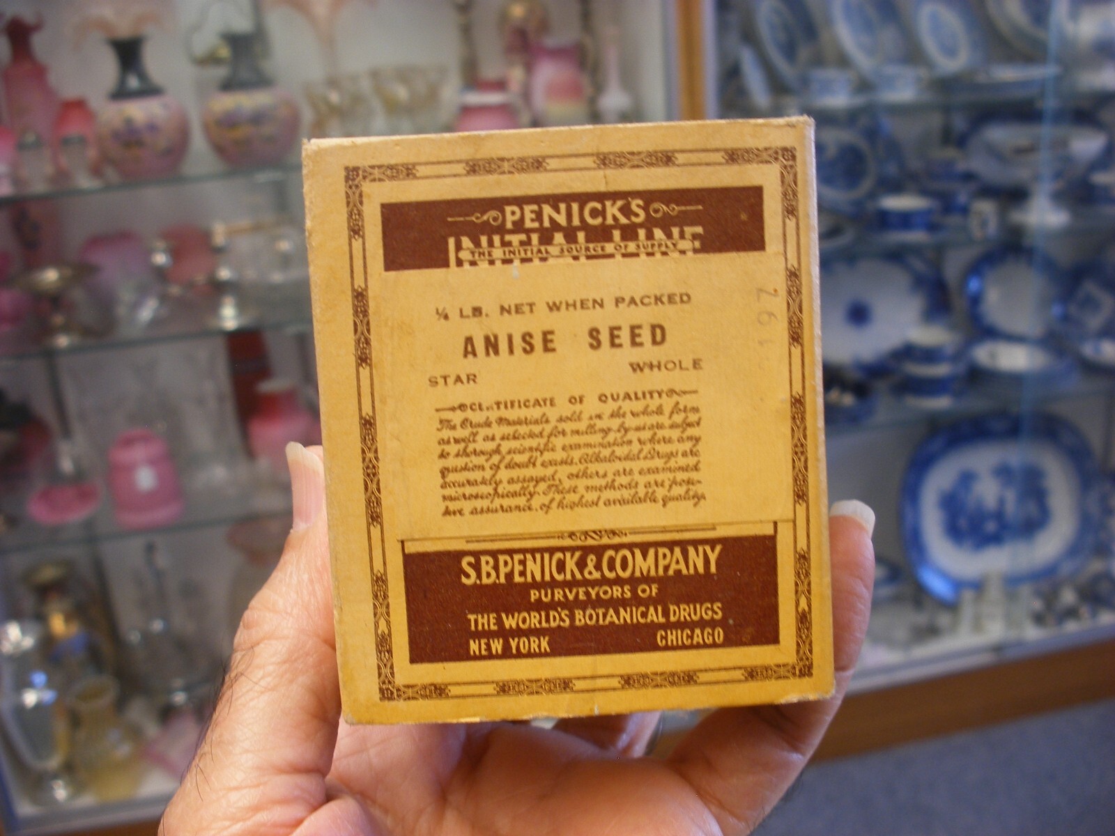 Vtg Medical Remedy Pharmacy Quack Cure – Anise Seed S. B. Penick Co. – Empty