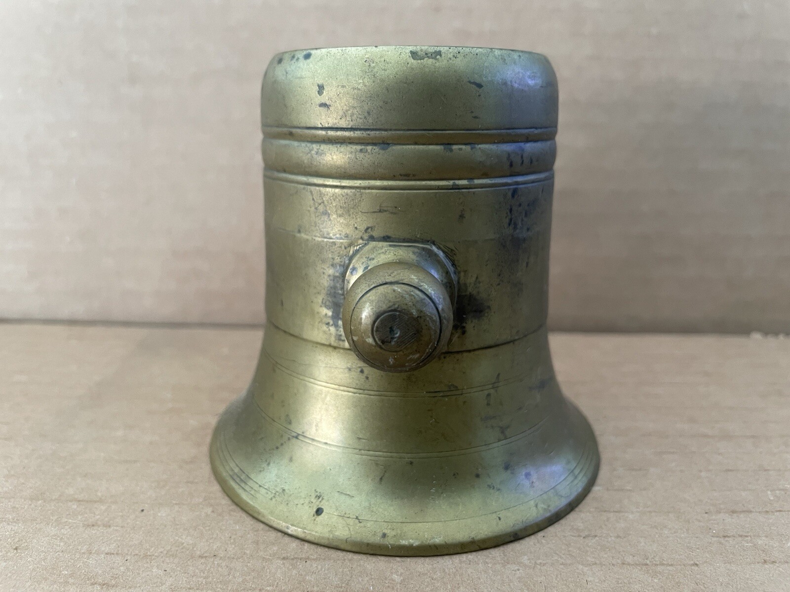 Vintage SOLID BRASS Mortar & Pestle Apothecary Pharmacy CORICIDIN