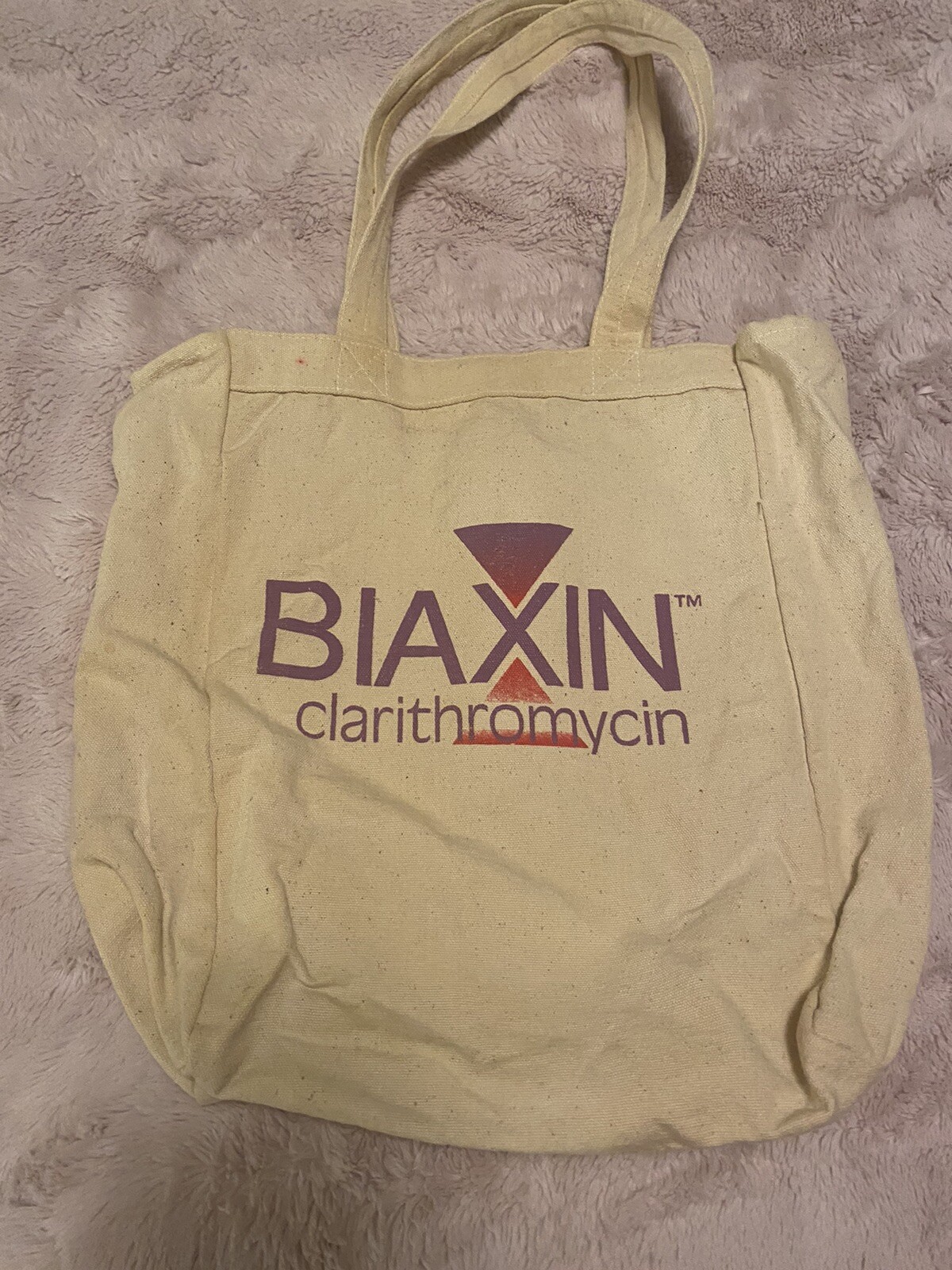 Biaxin pharmaceutical promotional drug Rep Advertising tote book bag