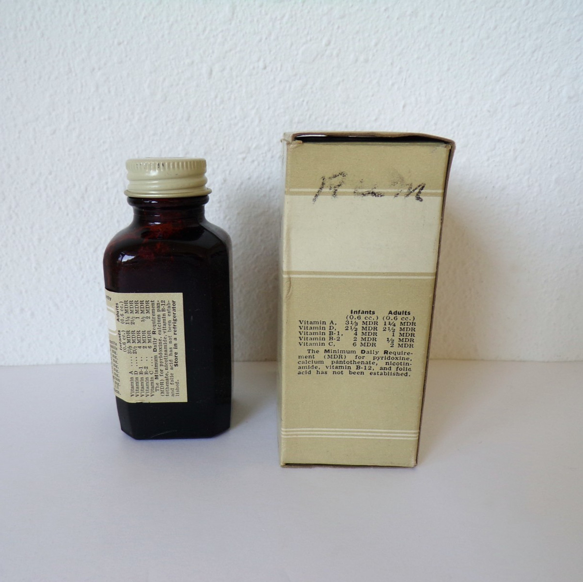 UPJOHN Vintage ZYMADROPS Dropper BOX Amber Bottle PHARMACEUTICAL Medicine