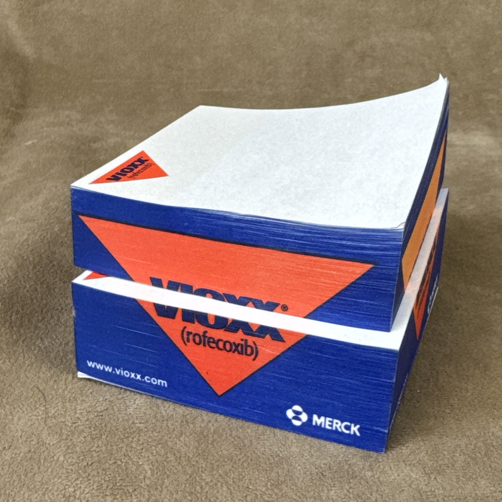Vintage Vioxx Note Pad Paper *SPLIT INTO 2* Drug Rep Swag Pharmaceutical Notepad