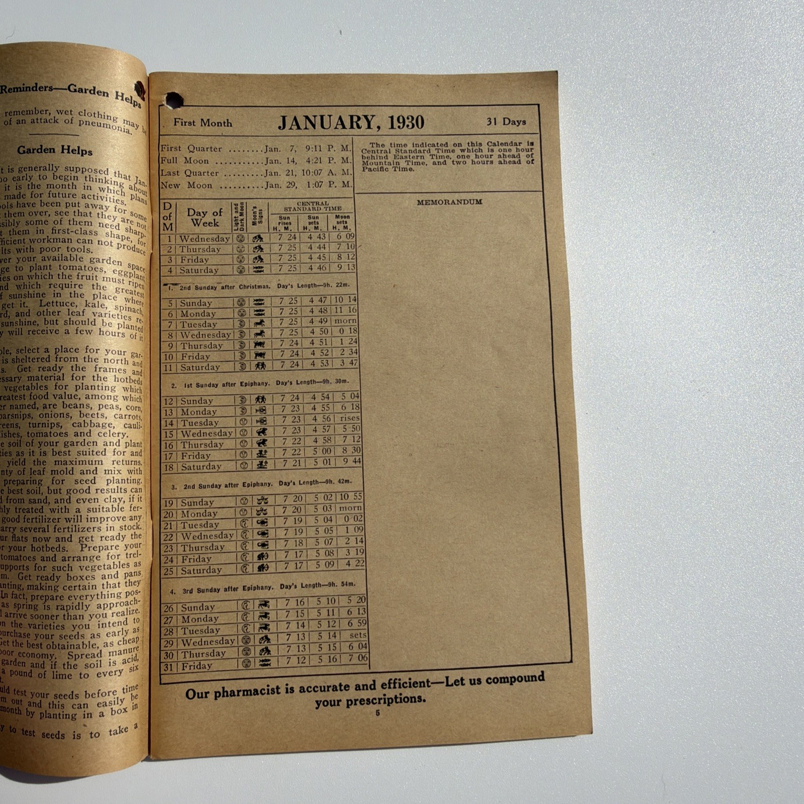 1930 NARD ALMANAC National Association Retail Druggists Pharmacist Pharmacy