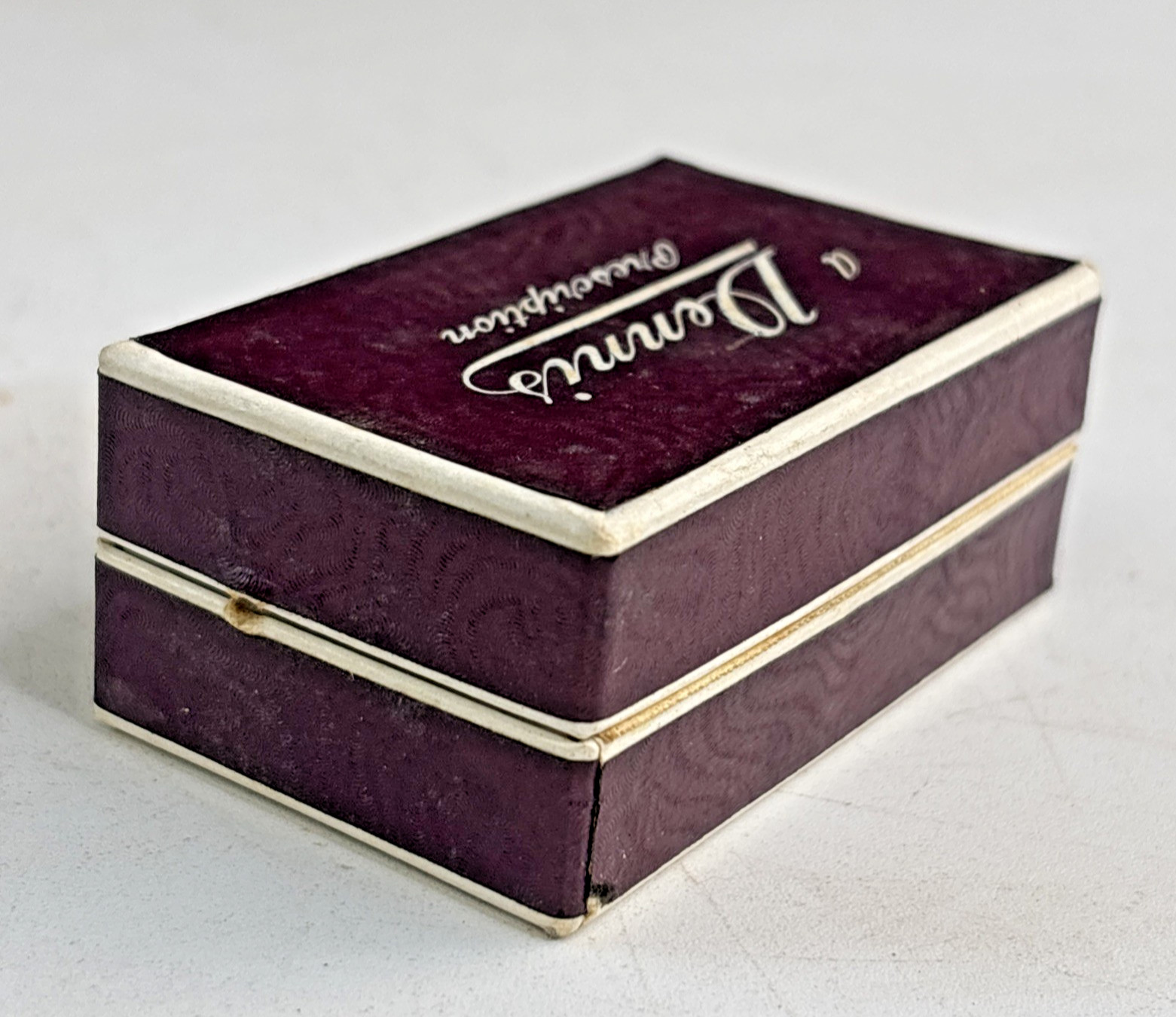 Vintage Dennis Drug Store Pharmacy Prescription Pill Box Cardboard Hinged Lid