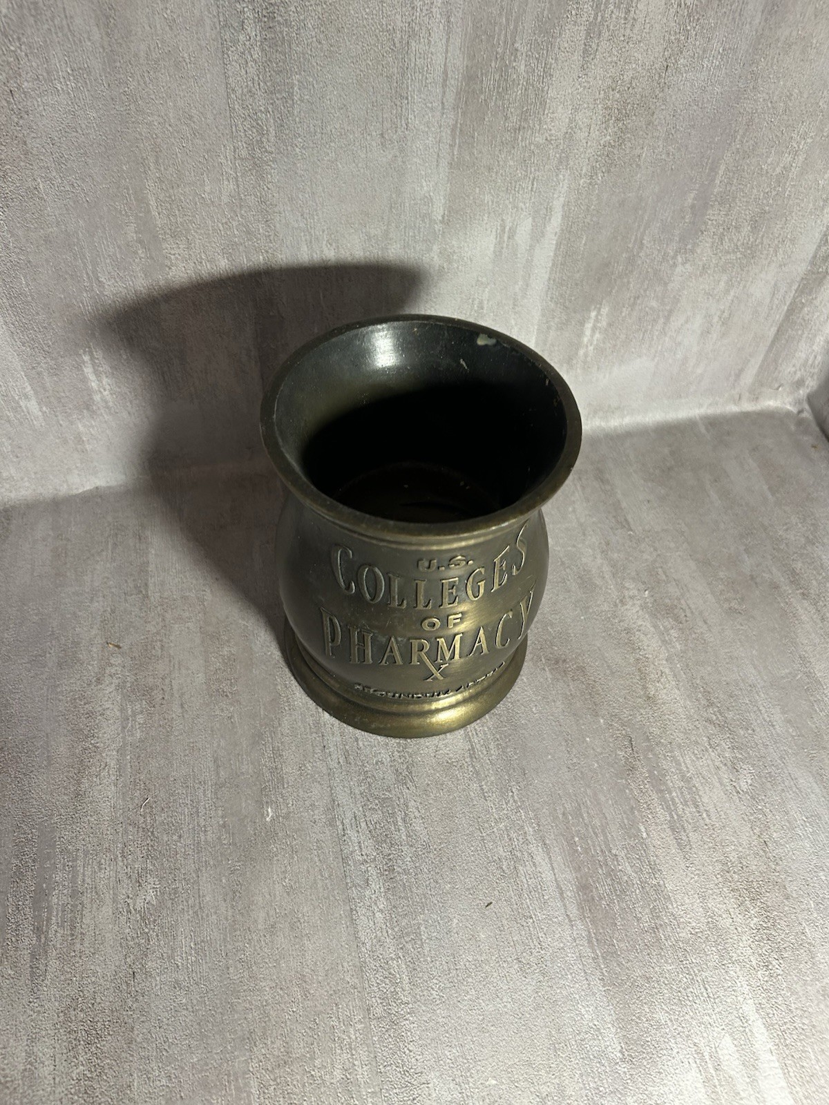 Vintage Schering Brass Mortar College Of Pharmacy Heavy 2001 Z1