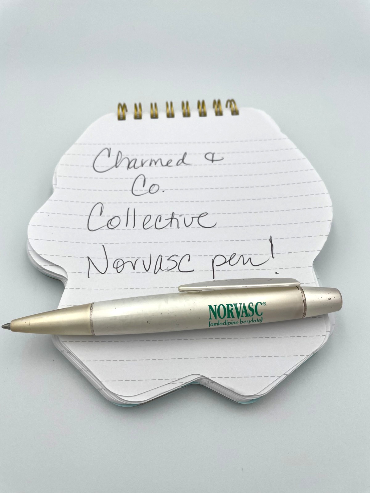 VTG RARE Norvasc Heavy Metal Weighted Drug Rep PEN Pharma Promo Collectible
