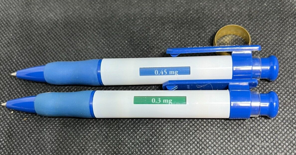 LOT of 2 PREMARIN Medical Drug Rep Pharmaceutical Pens Rotating Barrel