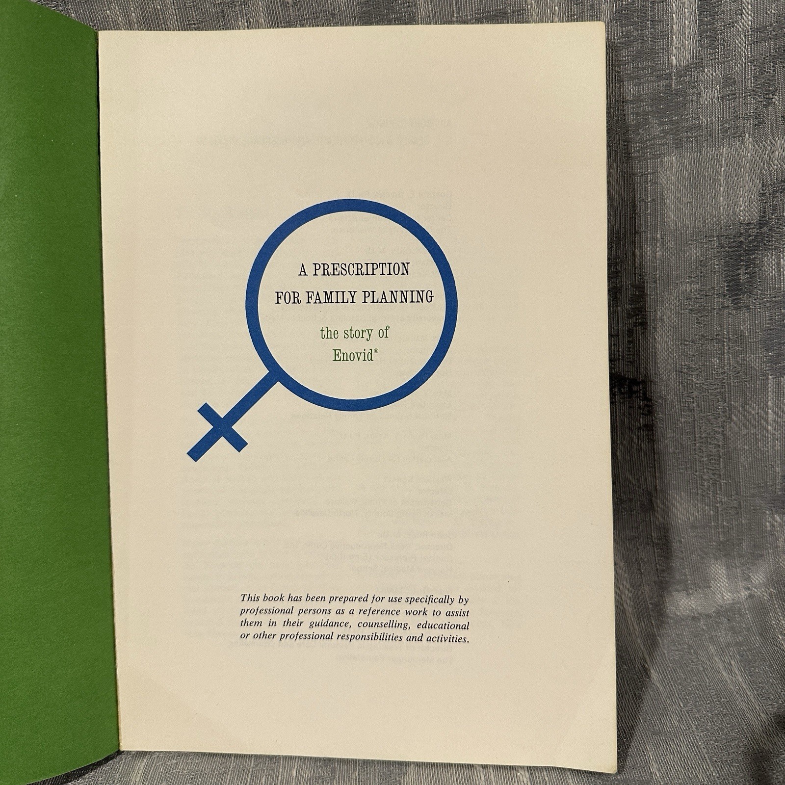 Vtg Searle Book ‘64 The Story of Enovid Birth Control Pharmaceutical Collectible