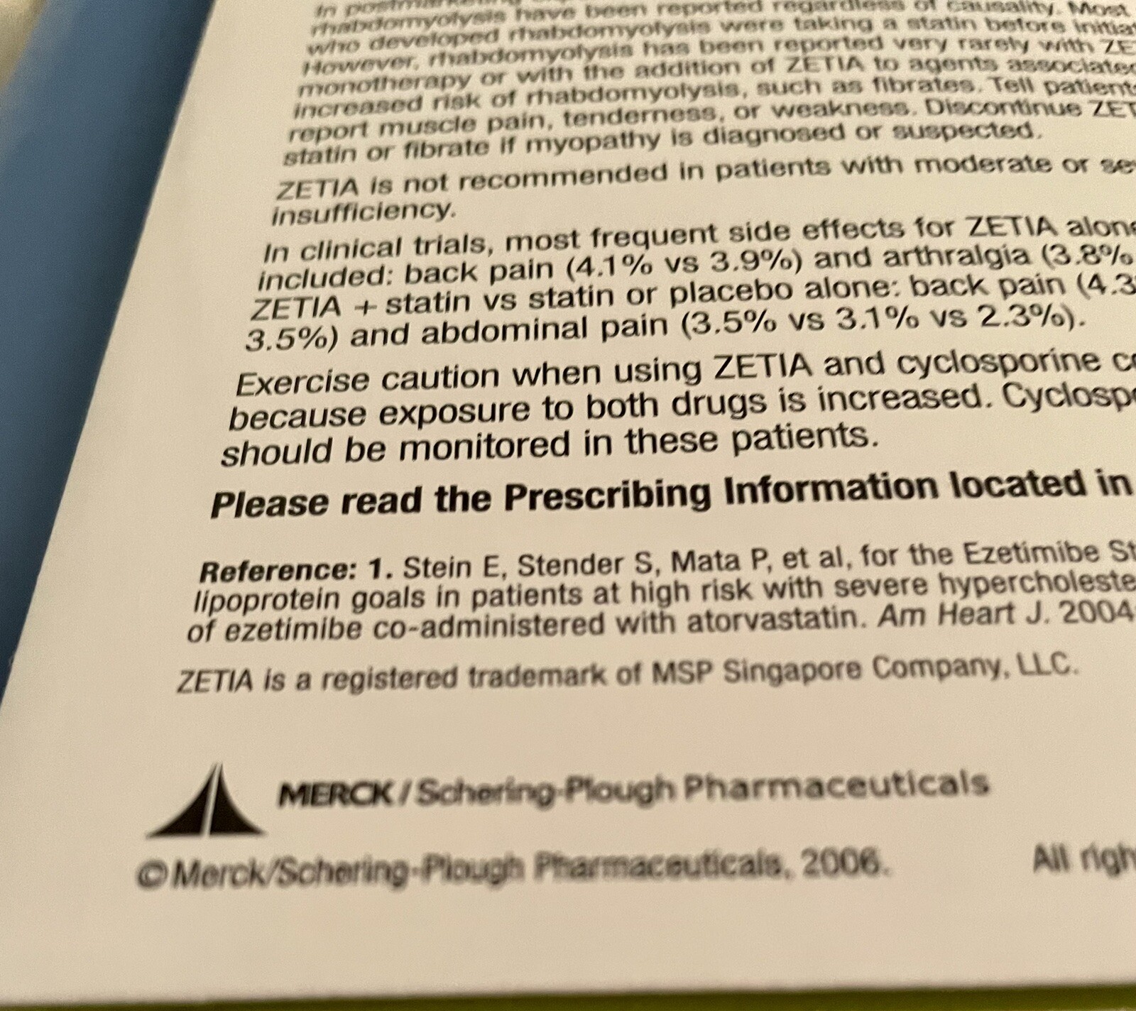 MERCK ZETIA Medi-Message Book DRUG REP LOGO Pharmaceutical Advertising NEW