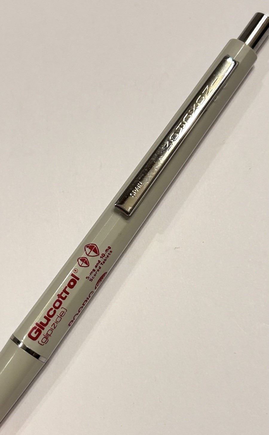 INOXCROM SPAIN Medical Drug Rep Pharmaceutical Advertising Pen Glucotrol Pfizer
