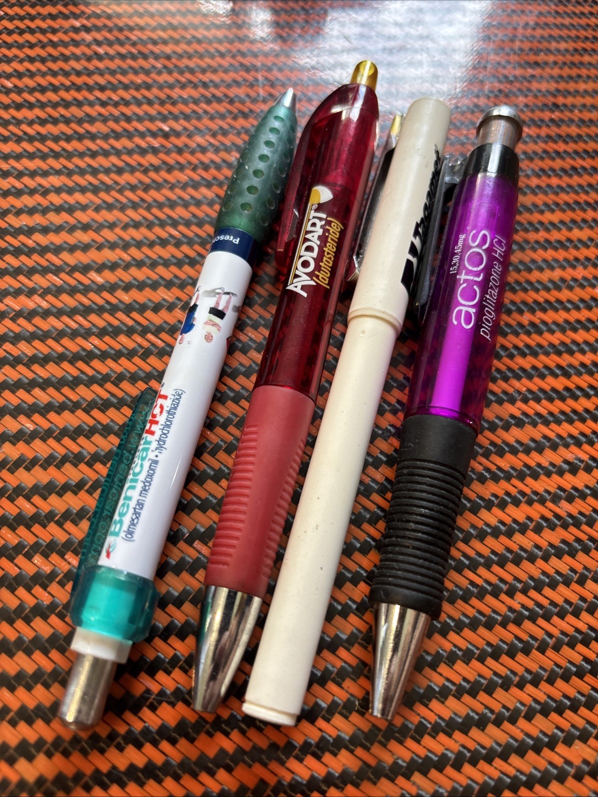 PHARMACEUTICAL DRUG REP PEN X4 COLLECTIBLE Benicar, Adovart, Actos, Tagamet