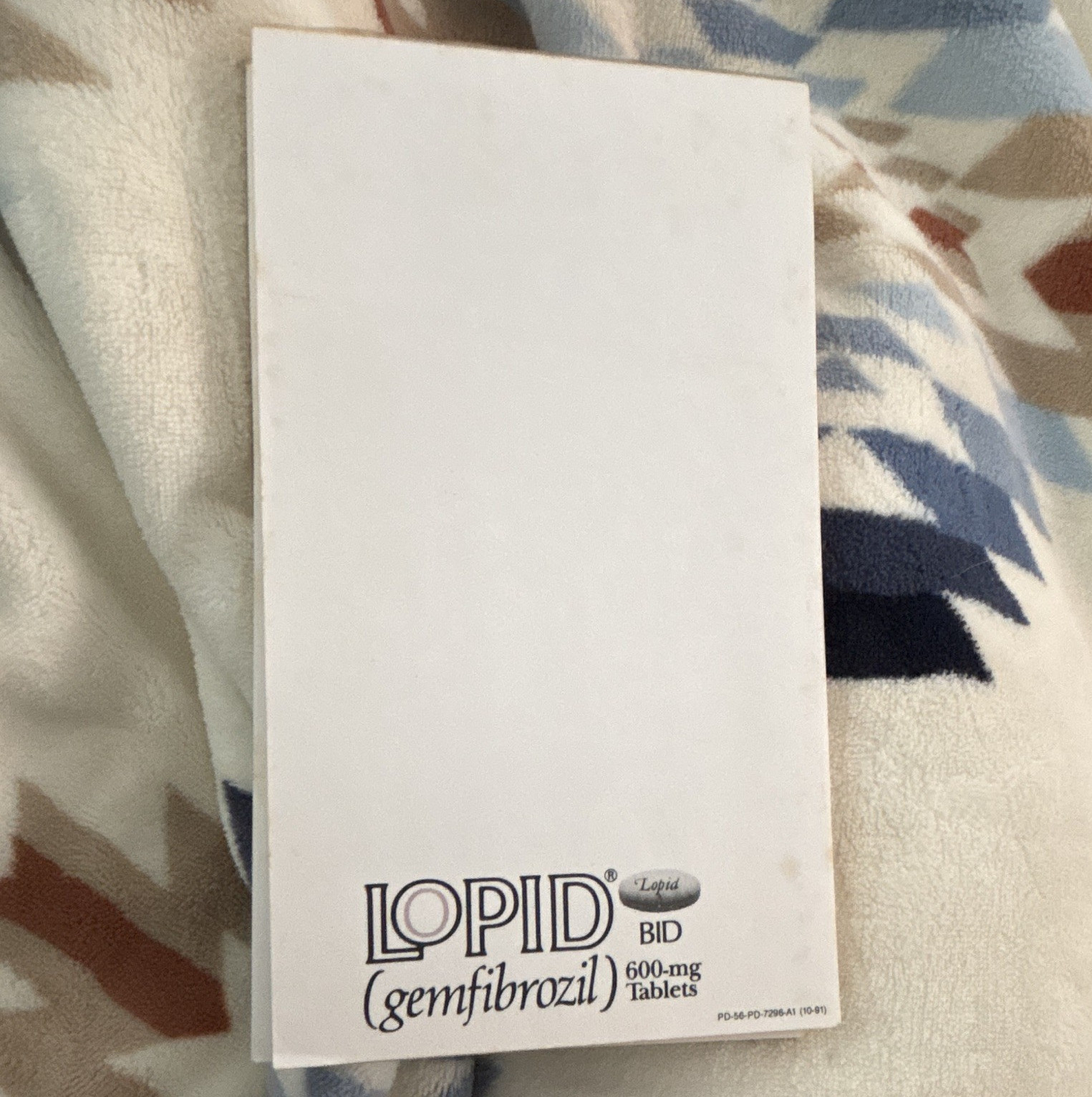 Lopid (gemfibrozil) 600 mg BID Tablets Prescription Paper Pads/Blank Memo Lot