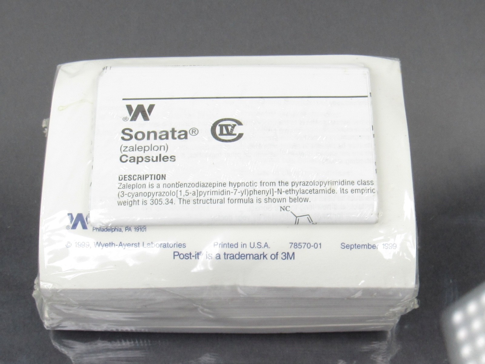 1999 Sonata CIV Drug Rep Notepads Pharmaceutical Sticky Notes Sealed Lot of 5