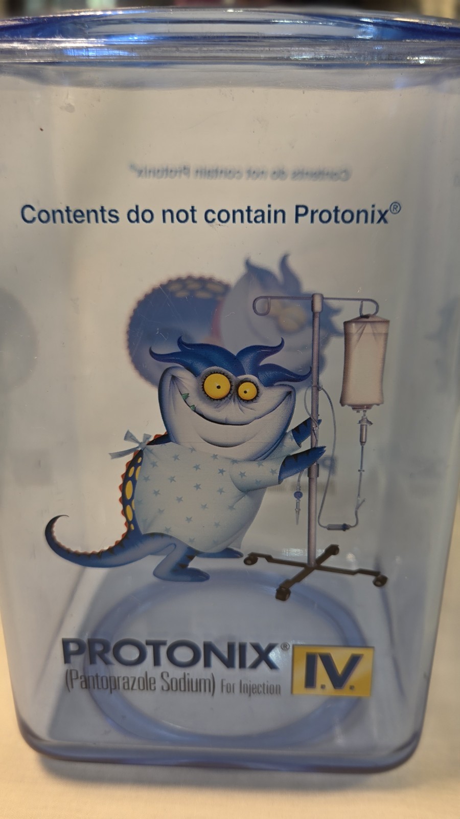 Protonix Pharmaceutical Advertising Cannister And Bean Bag Plush
