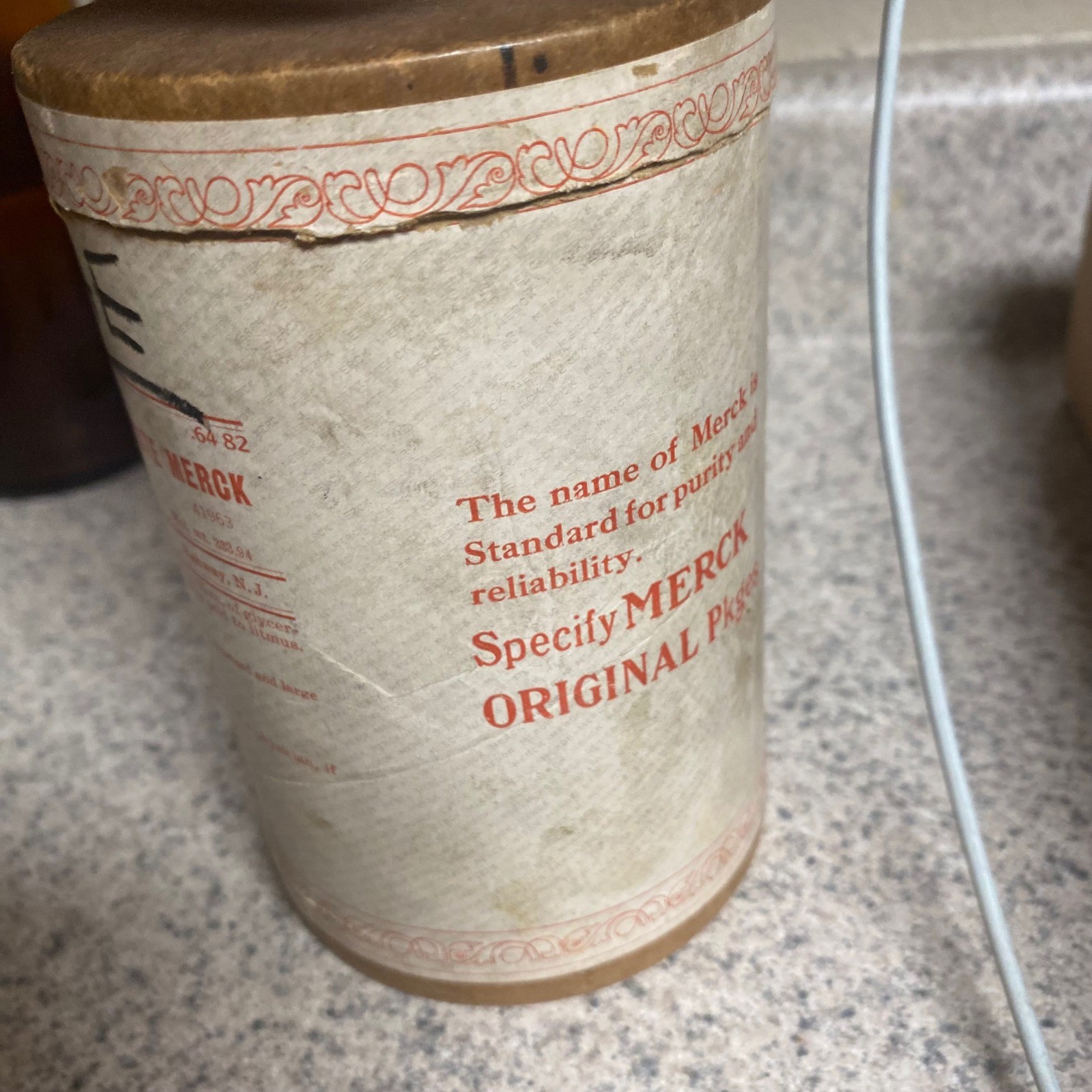 Vintage Antimony Potassium Tartrate Tartar Emetic Poison Bottle Can 1 lb