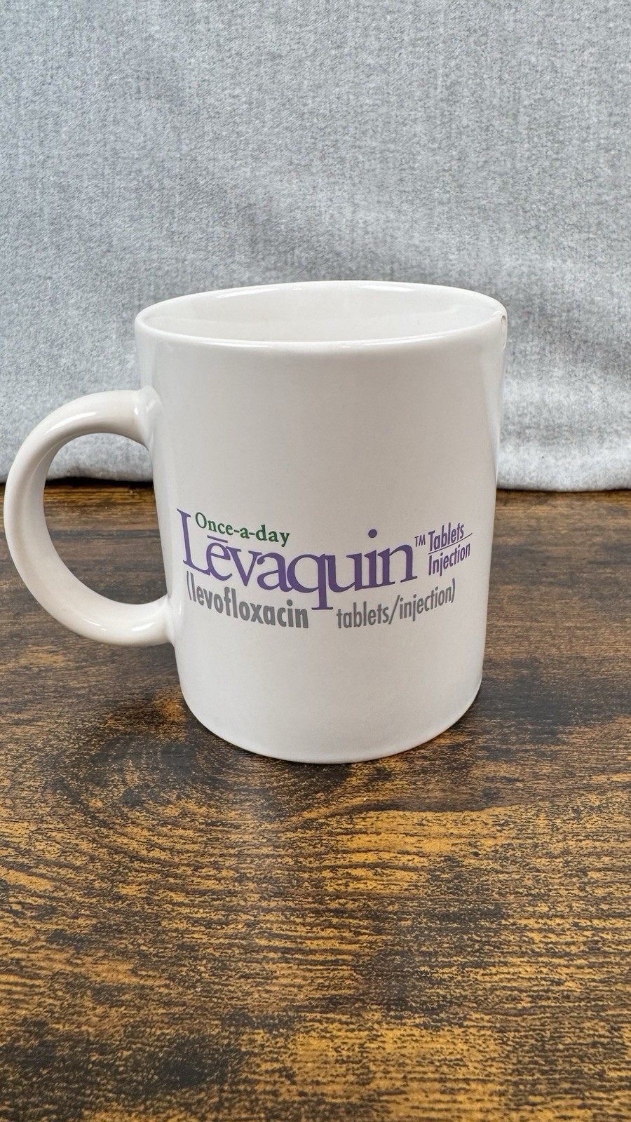 Levaquin Leva-pak Pharma Doctor Giveaway Ceramic Coffee Mug Tea Cup RARE