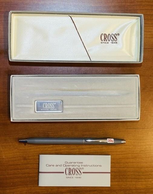 CROSS Classic Century Pen with LILLY logo on Emblem-VINTAGE Drug Rep Pharma
