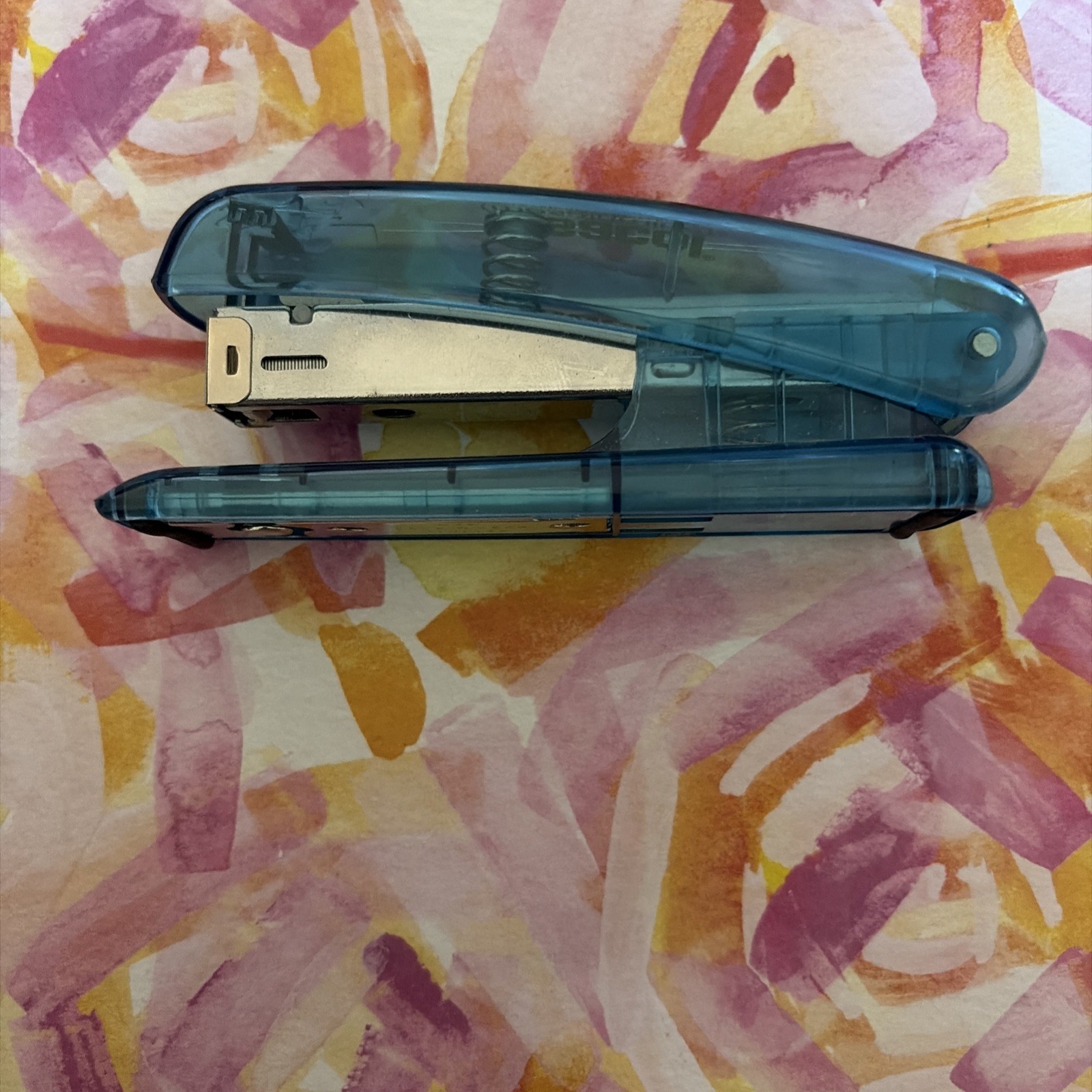 Vintage Asacol Pharma Drug Rep Advertising Pharmacy Stapler Clear Blue