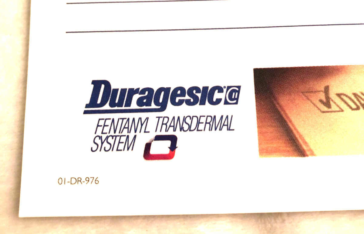 Duragesic Fentanyl Post-it Notes Notepad Pharmaceutical Sales Rep Merch Rare HTF